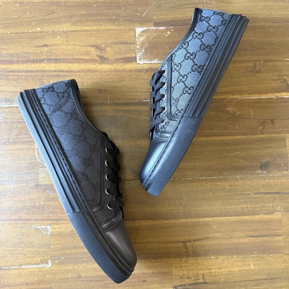 Gucci Other - Gucci GG Canvas Low ‘Gray Black’ Shoes